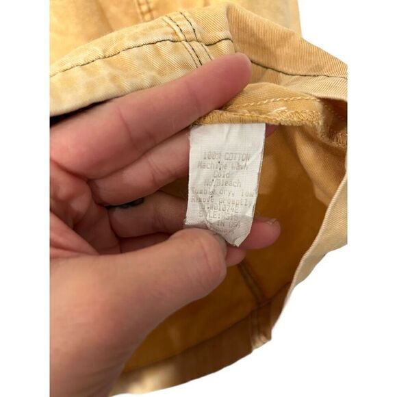 Produce Company 100% Cotton Tan Cheetah Print Zip Up Jacket Pockets S Utility - Picture 6 of 10